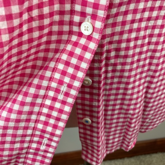 Vineyard Vines Women Long Sleeve Button Down Shirt SZ 4 Relaxed Bright Pink - Picture 7 of 14
